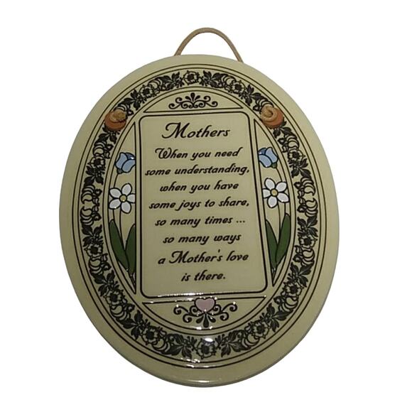 Mother's Love Tribute Pottery Wall Hanging Plaque Decor by Trinity Pottery USA - Picture 1 of 7